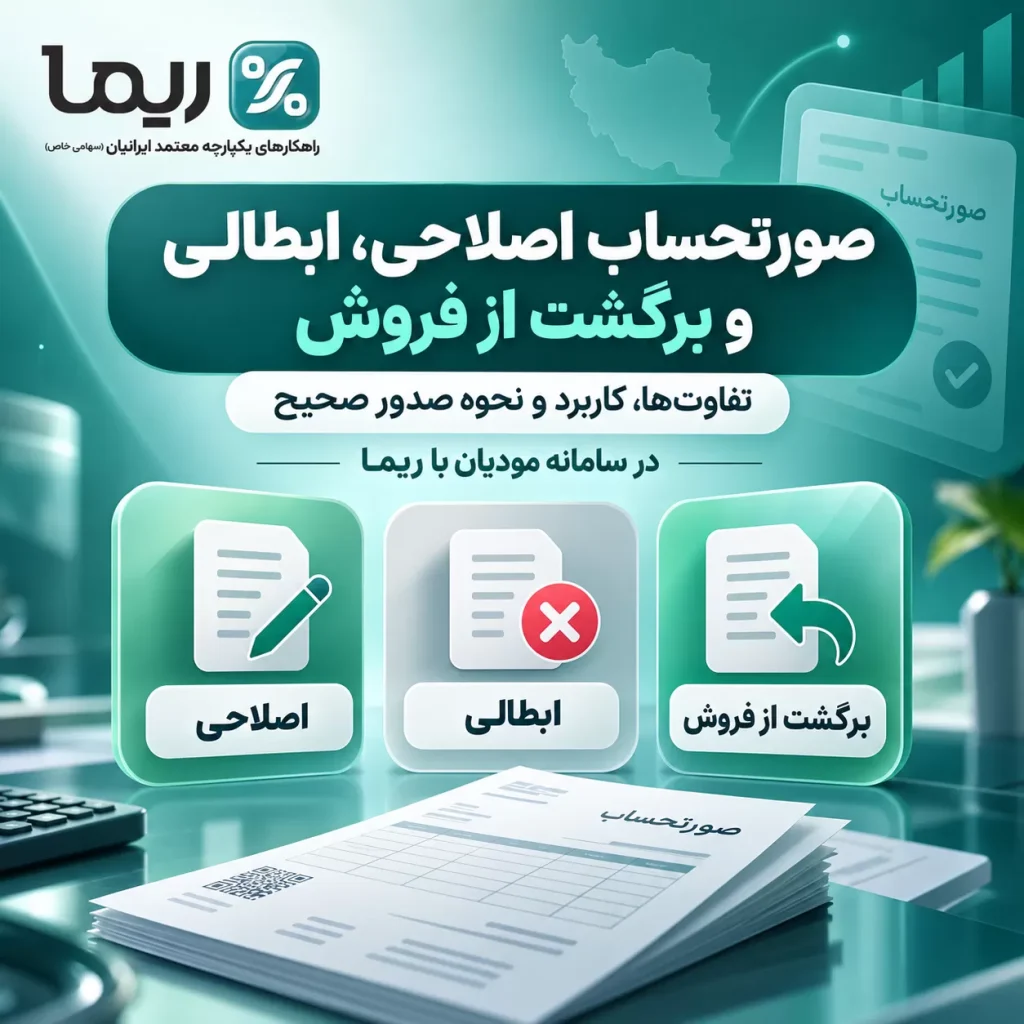 صورتحساب اصلاحی، ابطالی و برگشت از فروش در سامانه مودیان